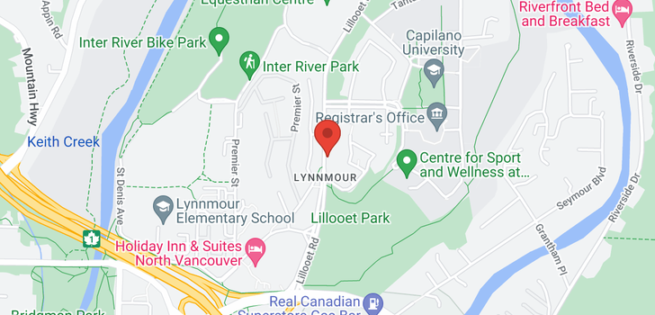 map of 1036 LILLOOET ROAD